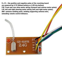 Carte de circuit électronique de télécommande sans fil 2,4 G 4 canaux pour jouets automobiles RC