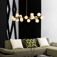 JYLIGHTING – lustre moderne en forme de boule ronde en verre, luminaire décoratif d'intérieur