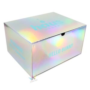 Crown Win logo Size Custom Sliding Storage Box Drawer Package <b>Cardboard</b> Paper Whole Holographic square Gift Boxes Without Handle - Product Image 5
