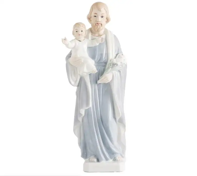 Jesús-estatua de cerámica de 12 pulgadas, caja de regalo de espuma completa, regalo religioso perfecto para interiores y exteriores