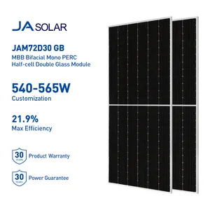 JA深蓝色3.0 JAM72D30GB 540-565W双面JA供应商单晶540w 545w 550w MBB太阳能电池板