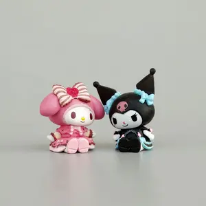 Kawaii Melodyed oyuncaklar japon hizmetçi çapraz-giyinme küçük şeytan Kuromied yay Kuromi Lolita bebek figürü