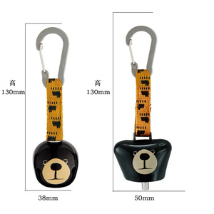 Encantadora campana <span class=keywords><strong>de</strong></span> oso Animal con mosquetón oso al aire libre disuasorio fuerte senderismo emergencia supervivencia Camping oso campanas - Product Image 6