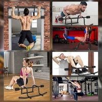 Populaire 2-en-1 Home Fitness Power Tower Multi-Function Workout Chin up Bar Caractéristique horizontale Pull Dip Station Stand Réglable