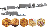 Ligne de production de céréales pour petit-déjeuner (corn flakes) avec mélange, extrusion, flocons, séchage et cuisson pour produits céréaliers