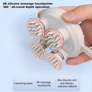 Masajeador de Cabeza de Material ABS Impermeable IPX7, Masaje Corporal Completo, Vibración para el Cuero Cabelludo, Calentamiento, 2 Modos, 1100mAh, Succión Magnética - Product Image 4