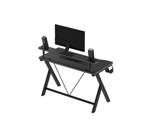 <span class=keywords><strong>Escritorio</strong></span> <span class=keywords><strong>Gamer</strong></span> Profesional en Forma de Z, RGB, Moderno, Grande, Personalizado, Negro, con Portavasos/Gancho para Auriculares - Product Image 4