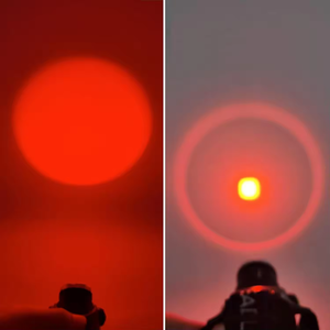 天文学航空養蜂などを狩猟するためのモーションセンサーで充電可能な赤いLEDズーム可能なナイトハンティングヘッドランプType-C。 - Product Image 5