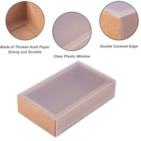Boîte à savon en papier kraft de haute qualité avec tiroir coulissant pliable, manchon en PVC givré, gaufrage, revêtement UV, matériaux recyclés