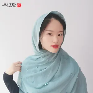 Donne islamiche Dupatta capelli sudici Voile tibet cotone Voile sciarpe sudici in Stock quadrato Indonesia poliestere per le donne 1 pz