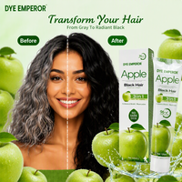 Krim Pewarna Rambut Apel 120ml*2 Label Pribadi OEM Grosir, Berbahan Dasar Tumbuhan Bebas Amonia, Tidak Lengket di Kulit Kepala, 100% Menutup Uban