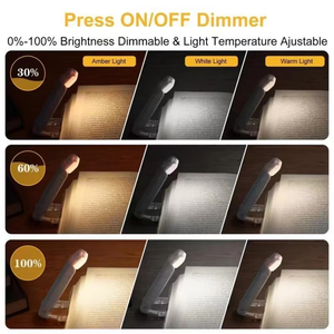 USB có thể sạc lại <span class=keywords><strong>LED</strong></span> đọc sách ánh sáng độ sáng mới có thể điều chỉnh Clip-on Sách Đèn chăm sóc mắt đèn cho trẻ em để đọc với - Product Image 6