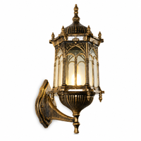 Lampes murales extérieures européennes antiques Bodeng 10W IP65 LED en verre personnalisées avec support de lampe E27, 50000 heures, aluminium, blanc chaud 3500K