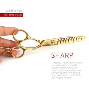 CNC Premium Japan VG10 Professional CNC Barber Scissors Hair Thinning Shears For Salon Tijeras Hairdressing Scissors Kit