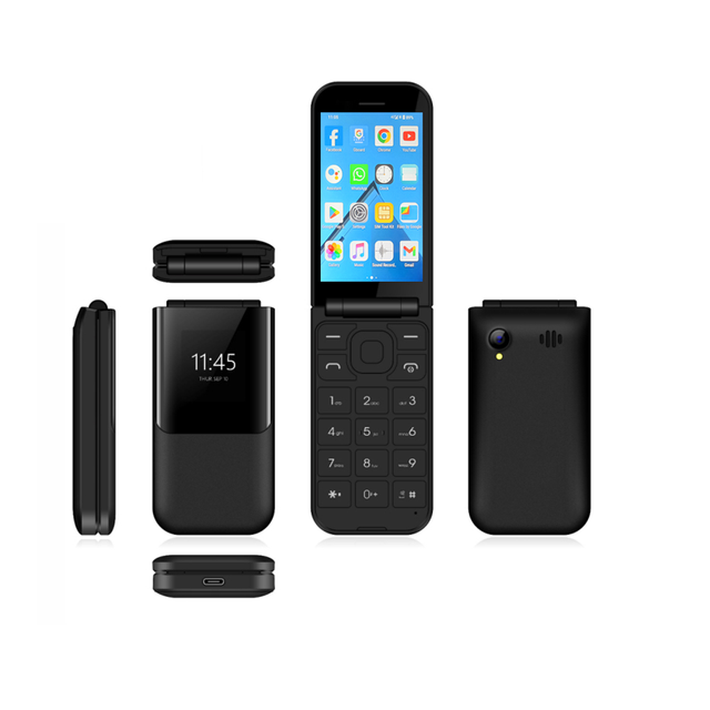 2025 Odm New Smart Clamshell Android Phone 4G 3.5 Inch Usa Bands Version Touch Screen Flip Phone Android