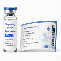Étiquette personnalisée pour flacon pharmaceutique, étiquette adhésive pour petit flacon, emballage de produits pharmaceutiques avec impression durable et imperméable
