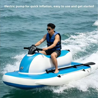 Scooter aquatique gonflable électrique en PVC, jet ski gonflable motorisé avec batterie et pagaie, bateau gonflable portable