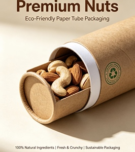 Recipiente de papel hermético con impresión personalizada para mezcla de almendras y anacardos - Product Image 2