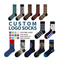 Chaussettes personnalisées en tricot à motif funky de créateur Chaussettes personnalisées en coton de haute qualité, fantaisie amusante