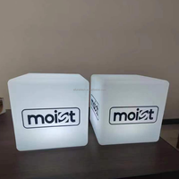 Meubles de salon de nuit portable d'extérieur, table et chaise en cube lumineux DMX, plastique imperméable, LED changeant de couleur
