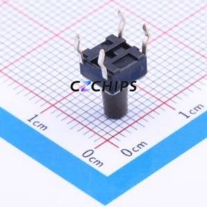 SKHHAPA010 Tactile Switch Through hole Component (THT)-4P,6x6mm Switch Single Pole Single Throw Round Button Through Hole 6mm - Product Image 2