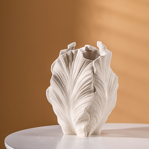 Vase à fleurs en céramique moderne de style campagnard français, design 2024, crème-noir, pour la décoration de la maison, vase de mariage - Product Image 5