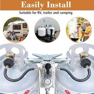 El regulador de propano RV es adecuado para tanques de combustible duales y cuenta con un regulador LP de Reemplazo automático de 2 etapas - Product Image 5