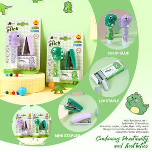 Kit Completo de Pegamento en Barra y Grapadora con Diseño de Dinosaurios y Recargas - Product Image 3
