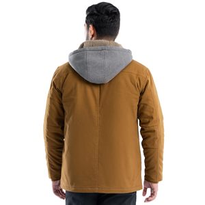 Giacca Imbottita Invernale da Uomo OEM, Giacca Resistente con Cappuccio in Sherpa e Fodera Trapuntata - Product Image 3