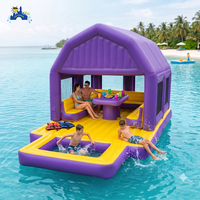 Plateforme flottante gonflable LILYTOYS Leisure Water Floating Island Dock Deck Pantoon Bar