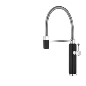 Modern Pull Out Kitchen Faucet Single Handle Deck <b>Mounted</b> Ceramic Valve White Color - Product Image 4