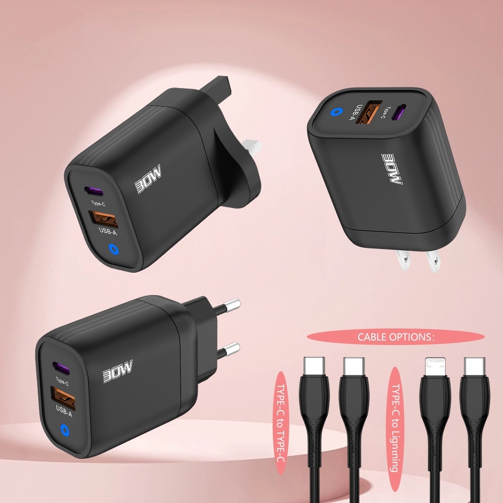 Black, charger+c to c cable