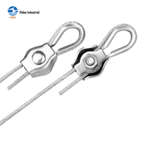 Collier de serrage simple en acier inoxydable 304 316 pour câble métallique, moulé par investissement, électro-polissé, pour levage, gréement et applications marines
