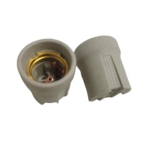 Douille décorative électrique filetée en porcelaine F519 de haute qualité, fabricant chinois, support de lampe en céramique E27