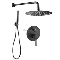 Ensemble de douche mélangeur en laiton doré brossé de luxe économie d'eau Kit de bain de douche à haute pression en acier inoxydable 304 colonne de douche