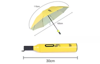 Parapluie publicitaire moderne pour bouteille de vin, compact, étanche, anti-UV, pliable en trois, cadeaux d'affaires