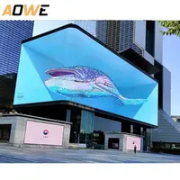 ShenZhen AOWE Sem Costura em forma de L 90 graus canto 3D nu billboard IP68 P10 P8 P6 tela ao ar livre CONDUZIDA
