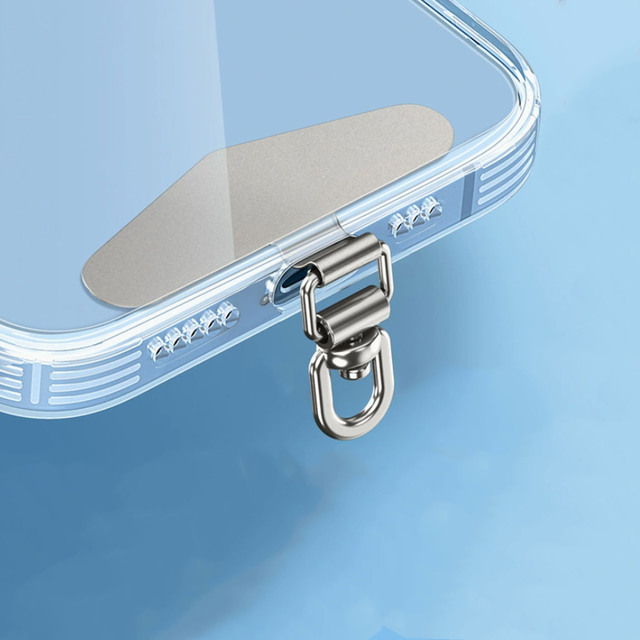 Upgrated 360 Rotatable Steel Phone Tether Tab Metal Patch Gasket Cellphone Lanyard Safety Connecter Piece New