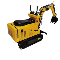 Vente chaude en gros, plus petite machine de terrassement, chargeuse-pelleteuse remorquable, mini-excavatrice sur chenilles de 1 tonne à vendre, puissant excavateur