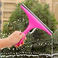 Gadget de nettoyage pour vitres en plastique, grattoir et essuie-glace pour fenêtres domestiques avec raclette à eau et brosse, modèle style nordique