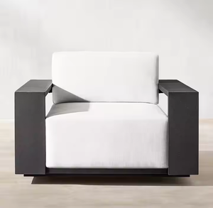 Ensemble <span class=keywords><strong>de</strong></span> canapés <span class=keywords><strong>de</strong></span> <span class=keywords><strong>jardin</strong></span> modernes <span class=keywords><strong>de</strong></span> luxe, meubles <span class=keywords><strong>de</strong></span> patio durables en aluminium, canapé 3 places, ensemble <span class=keywords><strong>de</strong></span> canapés d'extérieur en métal, cour, villa, resort - Product Image 2