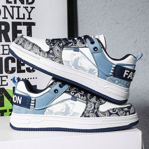 Scarpe da uomo <span class=keywords><strong>Force</strong></span> One con decorazioni floreali e frutta dipinte a mano, sneakers in stile coreano, alla moda, casual, traspiranti, in rete bianca, taglia 46 - Product Image 6