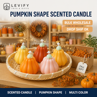 Vela Aromática de Halloween con Forma de Calabaza Apilable, de Cera de Soja, Hecha a Mano, Figura Decorativa, Regalo para el Hogar, Ambiente Acogedor