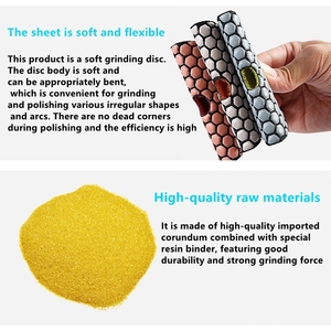 Tampon de polissage flexible en résine diamantée de 100 mm pour marbre et granit, compatible avec les outils manuels et les machines de polissage, OEM - Product Image 4