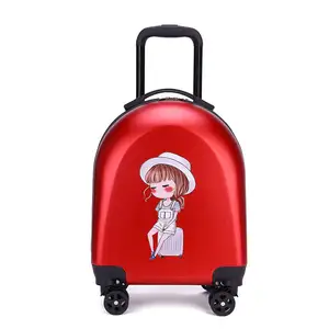 Pailox Kids' My First Hardside Spinner Luggage Telescoping Handles kitty Carry On 18 inch kids luggage ABS suitcase with spinner