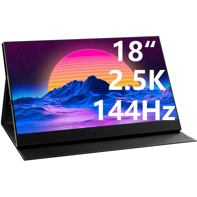 18-inch Portable Monitor 2.5K UHD 144Hz Gaming Monitor 100% DCI-P3 Laptop External Screen for PS5 Switch Xbox PC Gamer