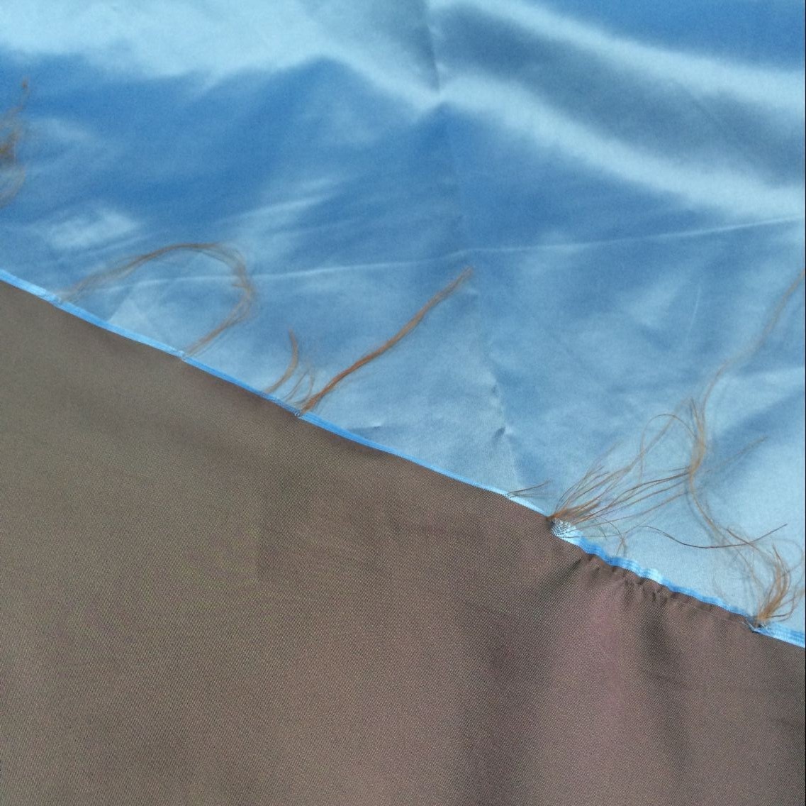 20D 600T satin high quality 2 tone downproof polyester nylon fabric