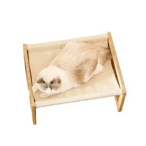 Holz Katzenstreu Haustier Möbel verstellbare Katzenstreu Hundehütte