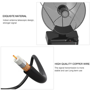 <span class=keywords><strong>Antena</strong></span> de TV <span class=keywords><strong>Digital</strong></span> HD 4K 1080P con Amplificador, Recepción de Largo Alcance de Más de 250 Millas, <span class=keywords><strong>Antena</strong></span> Interior DVB-T2 para Sistema de Transmisión DTT - Product Image 2