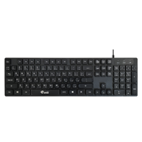 Clavier USB filaire ultra-mince 104 touches arabe, prêt à l'emploi, en plastique, vente en gros usine 2025 pour bureau et ordinateur de bureau